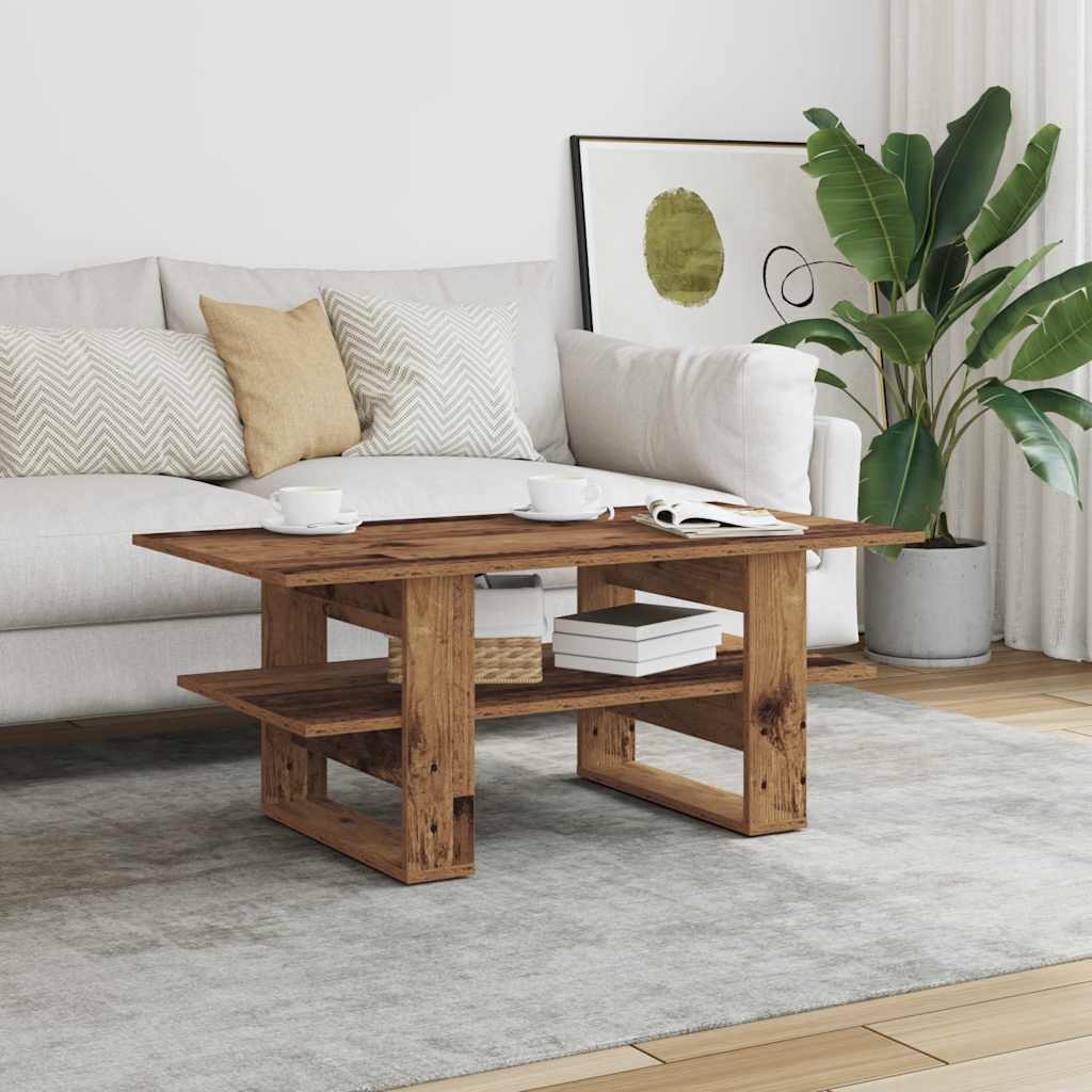 vidaXL Coffee Table Old Wood 102x55x42 cm Engineered Wood 3