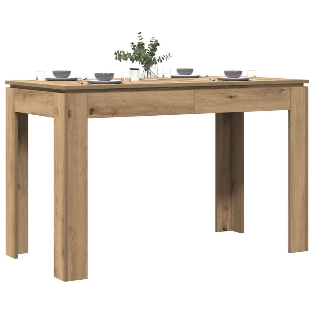 vidaXL Dining Table Artisan Oak 120x60x76 cm Engineered Wood 3