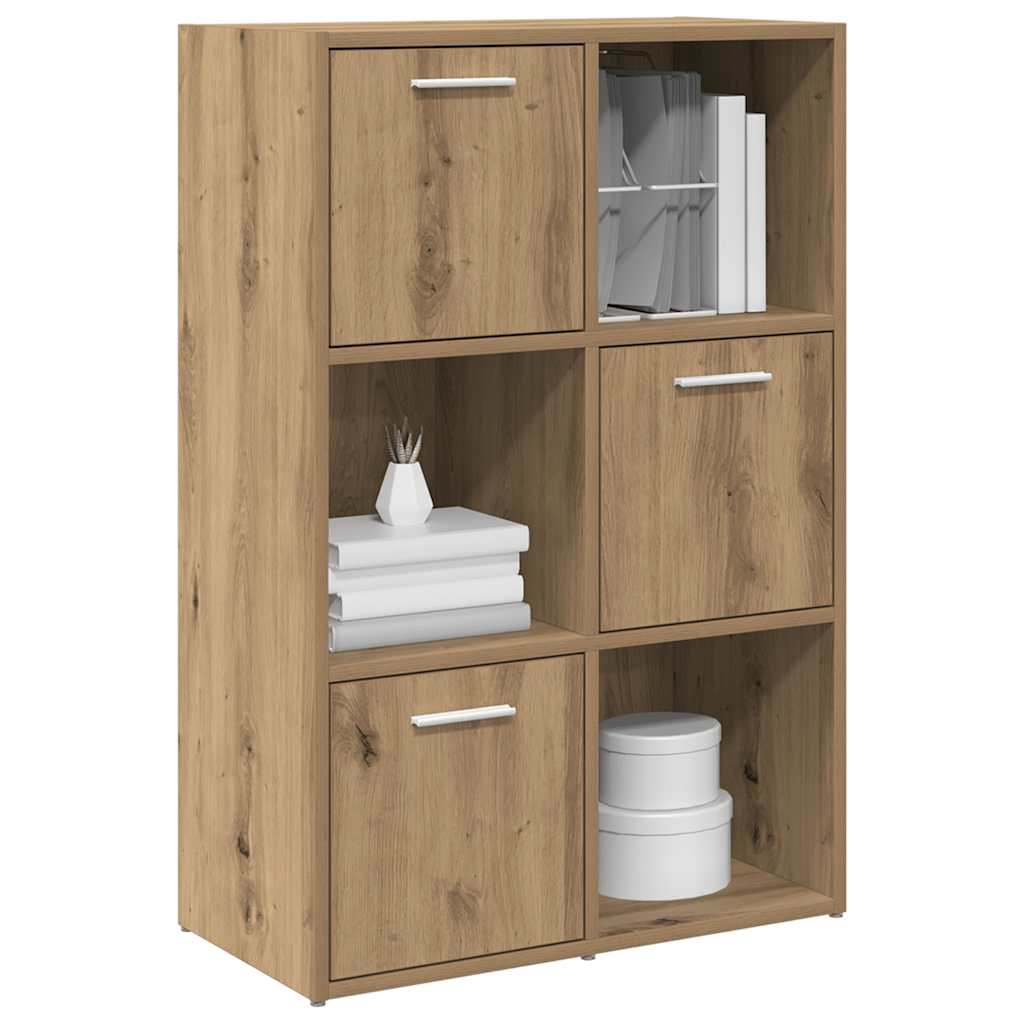 vidaXL Bookshelf Artisan Oak 60.5x30x90 cm Engineered Wood 4