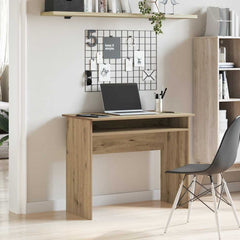 vidaXL Desk Artisan Oak 90x50x74 cm Engineered Wood 3