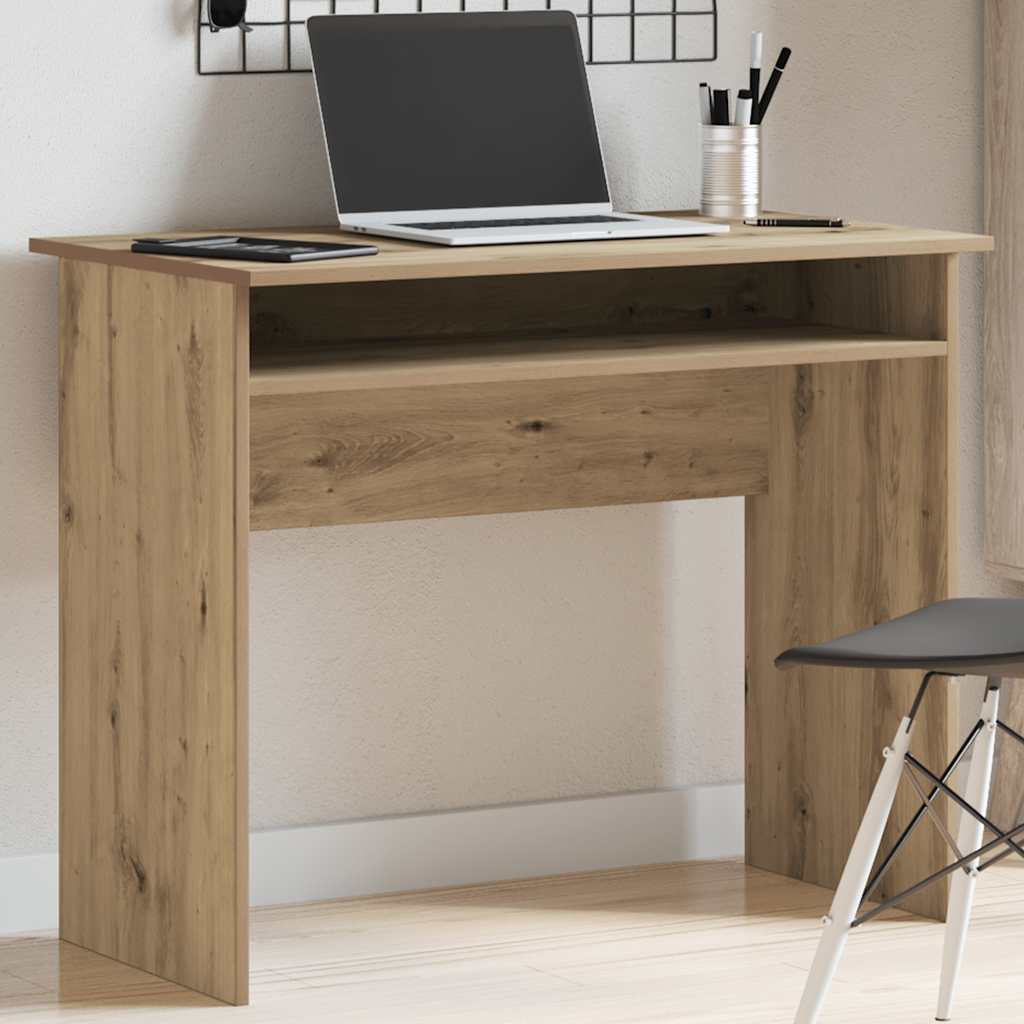 vidaXL Desk Artisan Oak 90x50x74 cm Engineered Wood 1