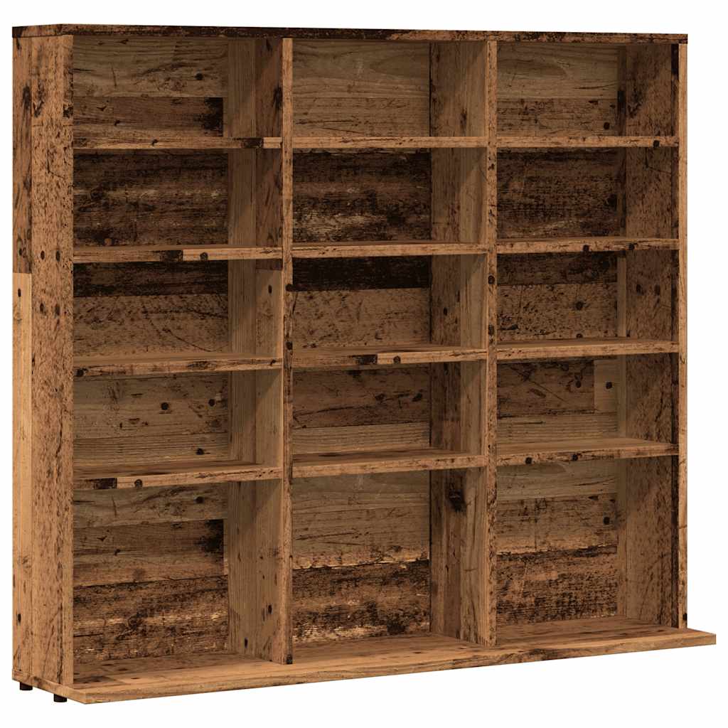 vidaXL CD Cabinet Old Wood 100x23x89,5 cm Engineered Wood 2