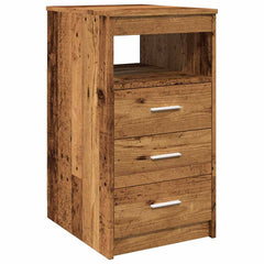 vidaXL Drawer Cabinet Old Wood 40x50x76 cm Engineered Wood 2