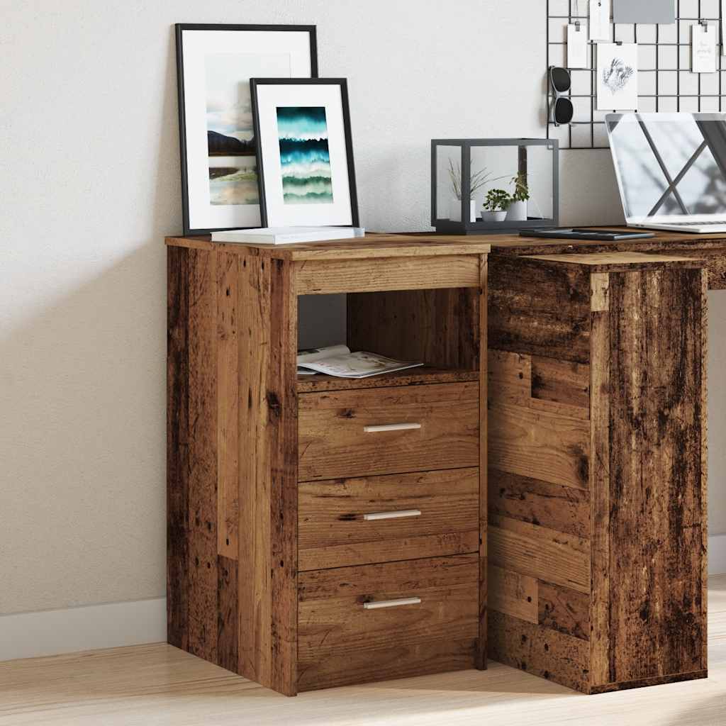 vidaXL Drawer Cabinet Old Wood 40x50x76 cm Engineered Wood 1