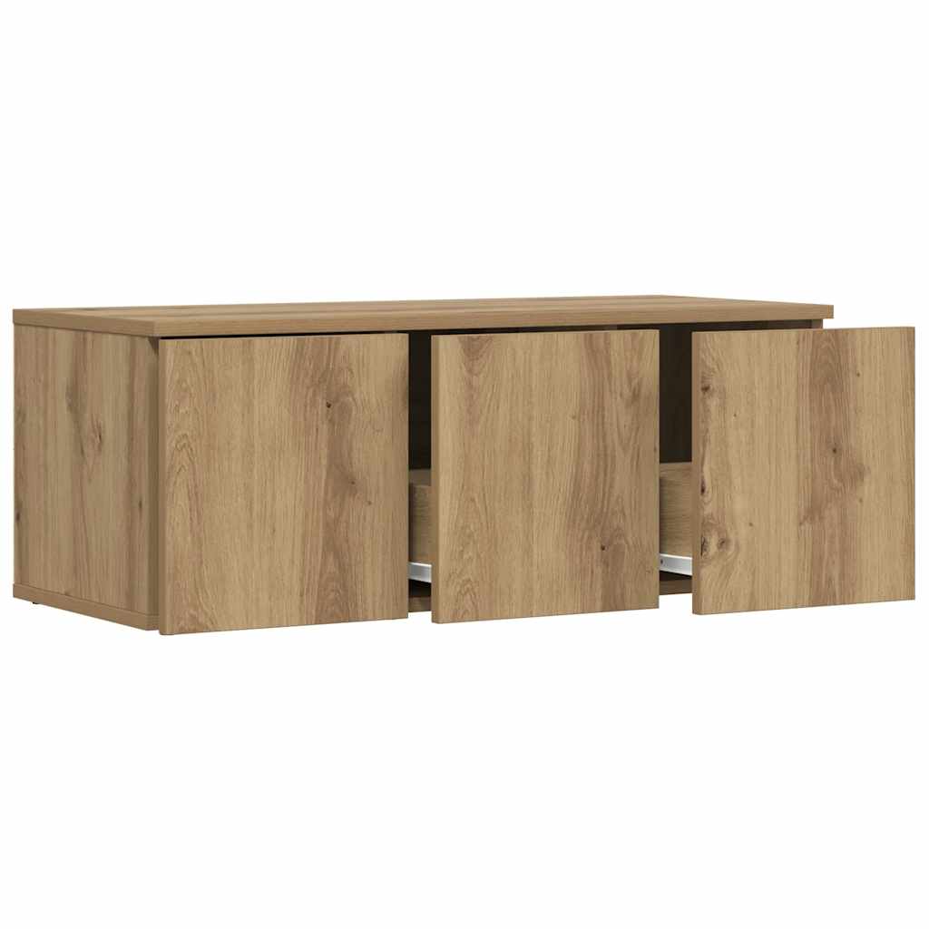 vidaXL TV Cabinet Artisan Oak 80x34x30 cm Engineered Wood 4