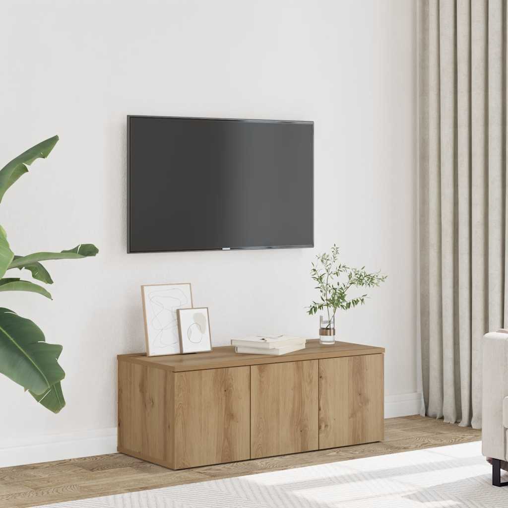 vidaXL TV Cabinet Artisan Oak 80x34x30 cm Engineered Wood 1
