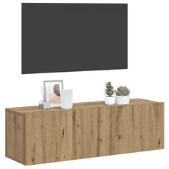 vidaXL Wall Mounted TV Cabinet Artisan Oak 80x30x30 cm Engineered Wood 3