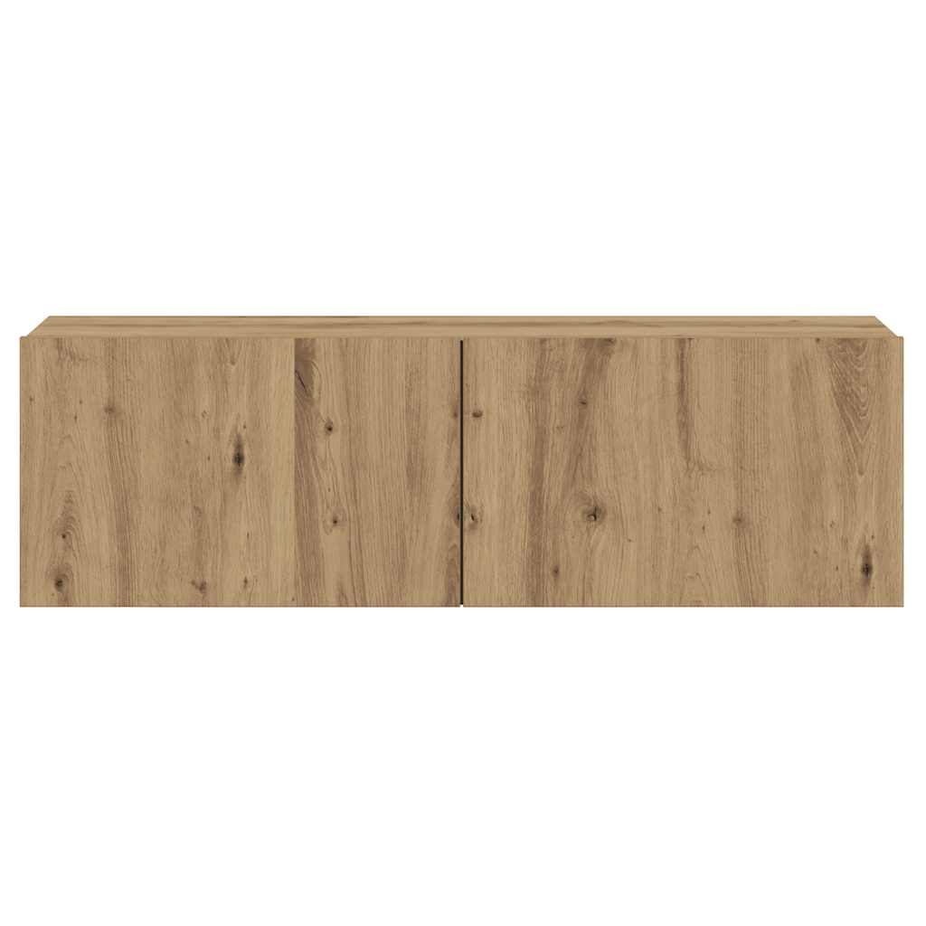 vidaXL Wall Mounted TV Cabinet Artisan Oak 80x30x30 cm Engineered Wood 5