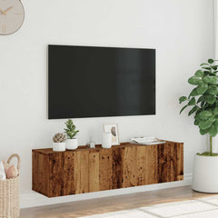 vidaXL Wall Mounted TV Cabinet Old Wood 120x30x30 cm Engineered Wood 3