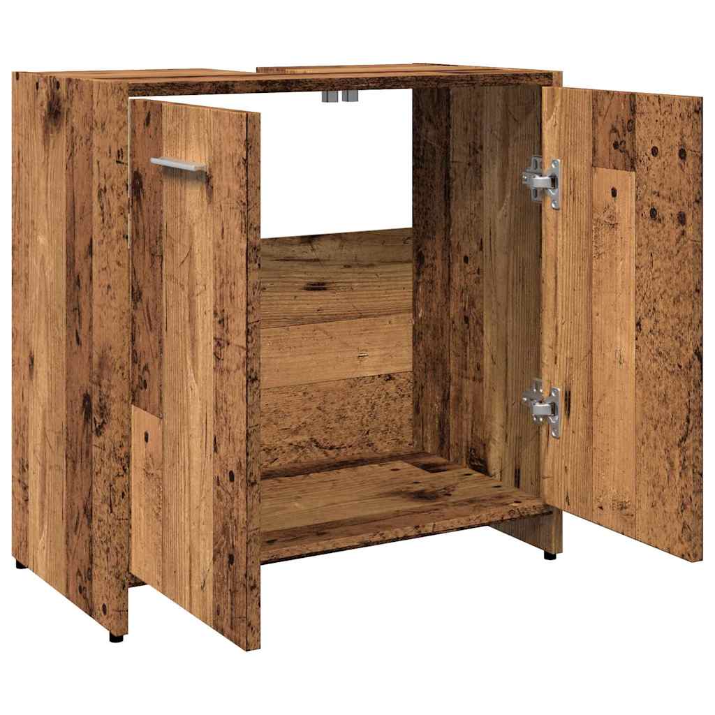 vidaXL Bathroom Sink Cabinet Old Wood 60x33x60 cm Engineered Wood 6