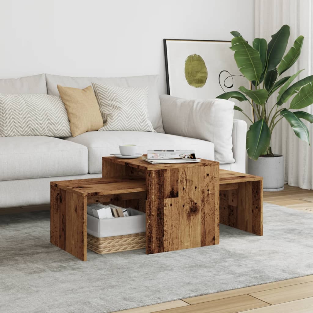 vidaXL Coffee Table Old Wood 100x48x40 cm Engineered Wood 3