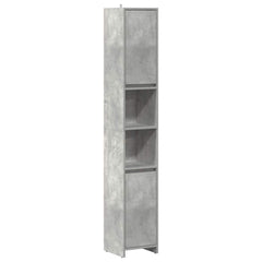 vidaXL Bathroom Cabinet Concrete Grey 30x30x183.5 cm Engineered Wood 2