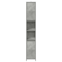 vidaXL Bathroom Cabinet Concrete Grey 30x30x183.5 cm Engineered Wood 4
