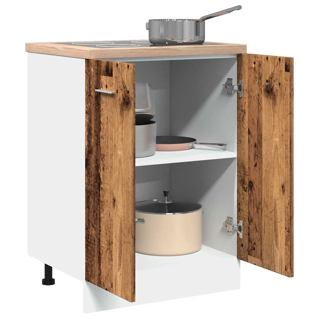 vidaXL Bottom Cabinet Lyon Old Wood 60x46x81.5 cm Engineered Wood 4