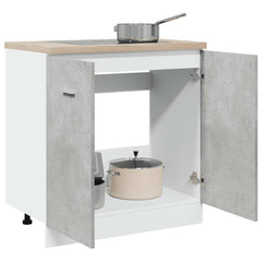 vidaXL Sink Bottom Cabinet Lyon Concrete Grey 80x46x81.5 cm Engineered Wood 5