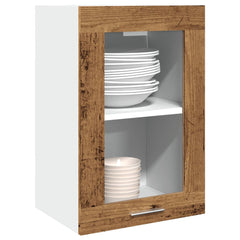 vidaXL Hanging Cabinet and White 57 x 57 x 40 cm Old Wood
