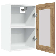 vidaXL Hanging Glass Cabinet Lyon Artisan Oak 40x31x60 cm Engineered Wood 4
