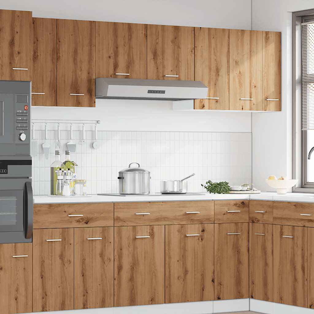 vidaXL Hanging Cabinet Lyon Artisan Oak 30x31x60 cm Engineered Wood 3