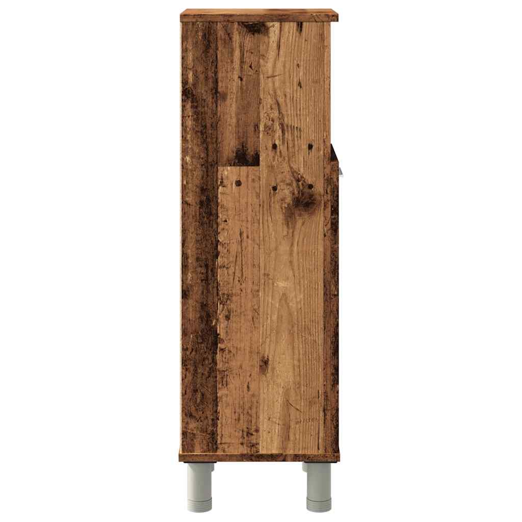 vidaXL Bathroom Cabinet Old Wood 30x30x95 cm Engineered Wood 5