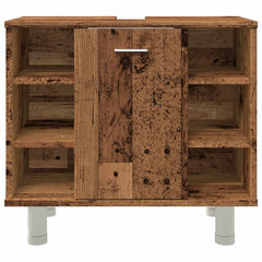 vidaXL Bathroom Cabinet Old Wood 60x32x53.5 cm Engineered Wood 5