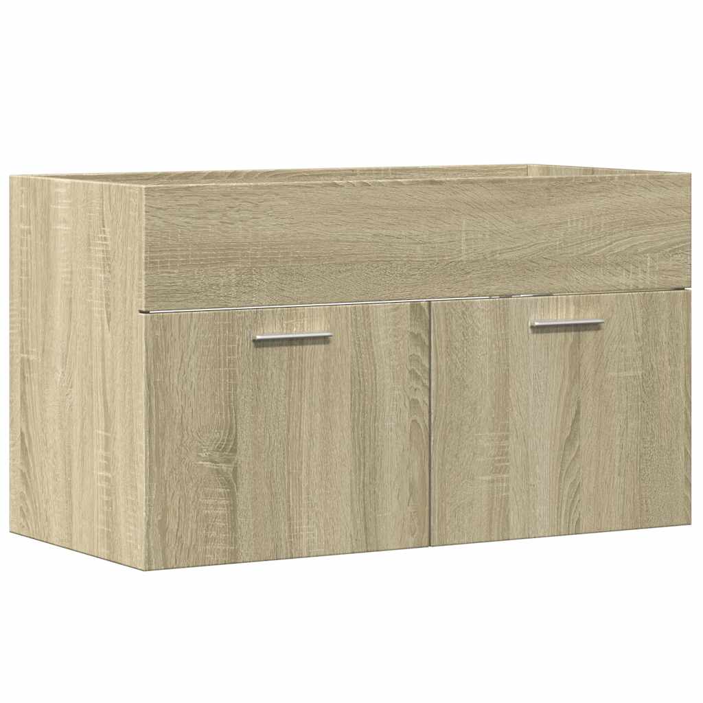 vidaXL Sink Cabinet Sonoma Oak 80x38.5x46 cm Engineered Wood 2
