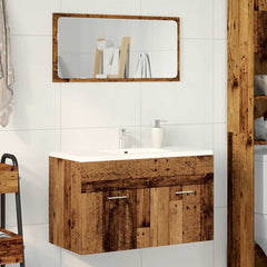 vidaXL Bathroom Sink Cabinet Old Wood 80x38.5x46 cm Engineered Wood 3