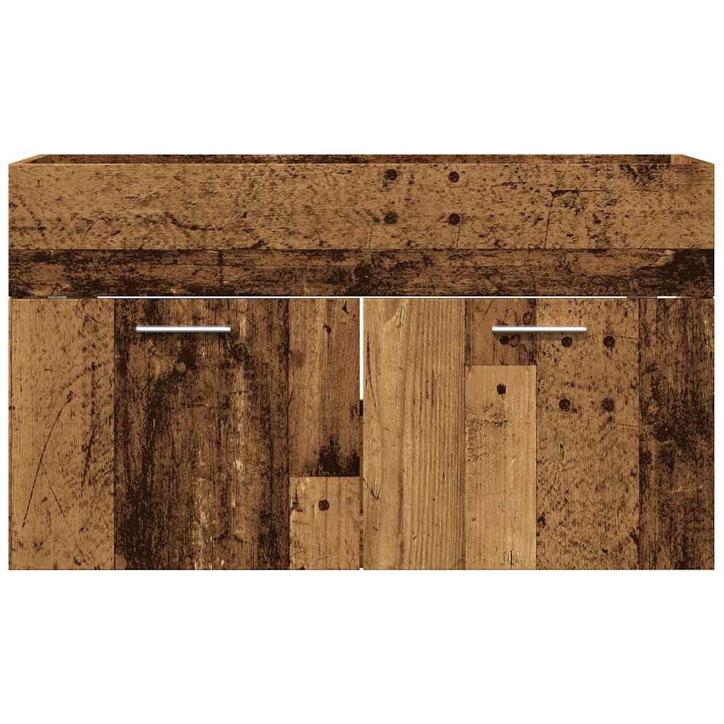 vidaXL Bathroom Sink Cabinet Old Wood 80x38.5x46 cm Engineered Wood 4