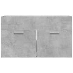 vidaXL Bathroom Sink Cabinet Concrete Grey 90x38.5x46 cm Engineered Wood 4