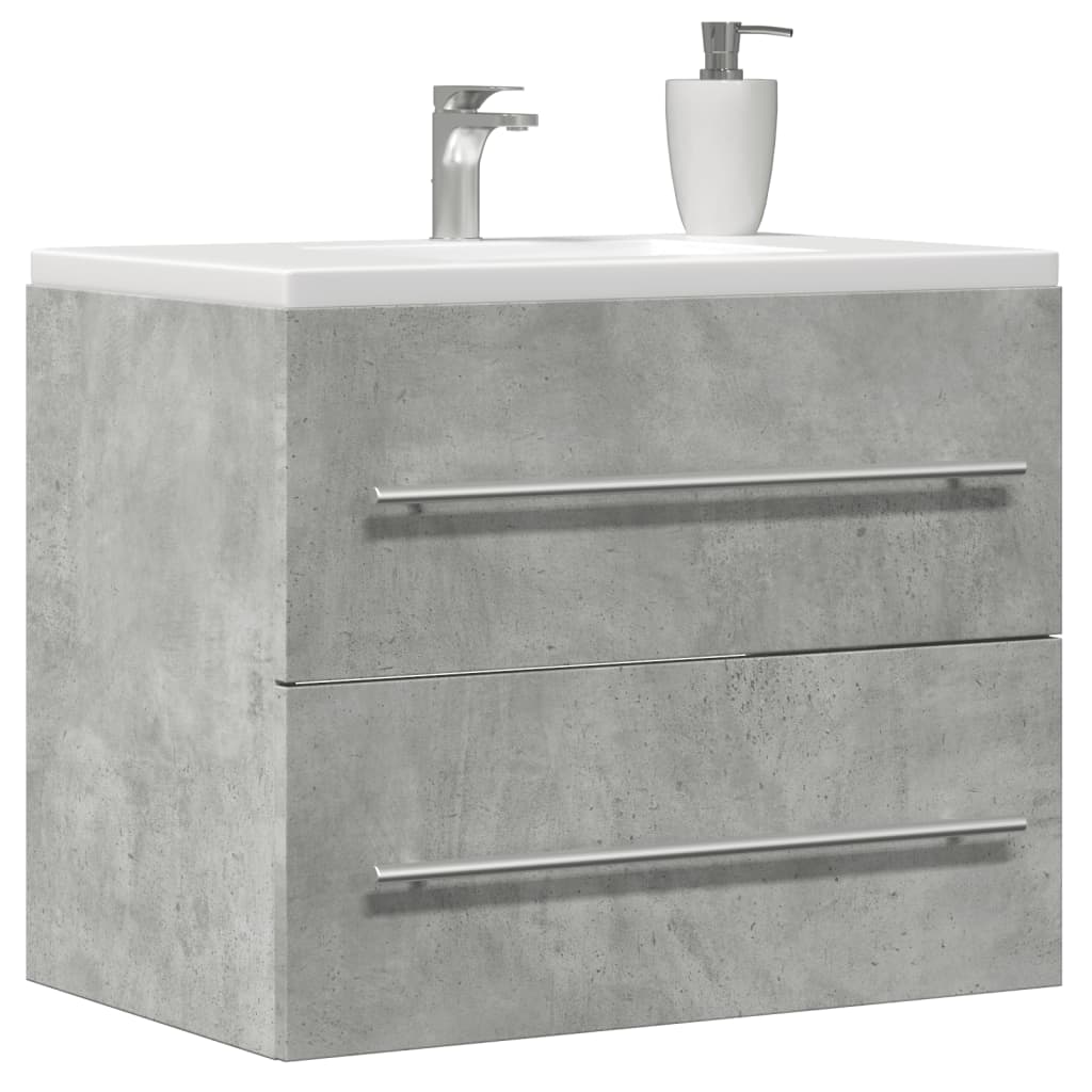 Sink Cabinet 60x38.5x48 cm Engineered Wood Concrete grey