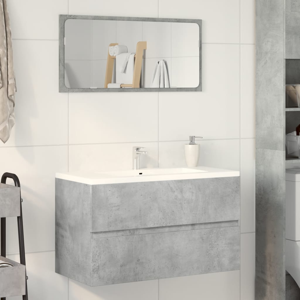 Sink Cabinet 80x38,5x45 cm Engineered Wood 80 x 38.5 x 45 cm Concrete grey