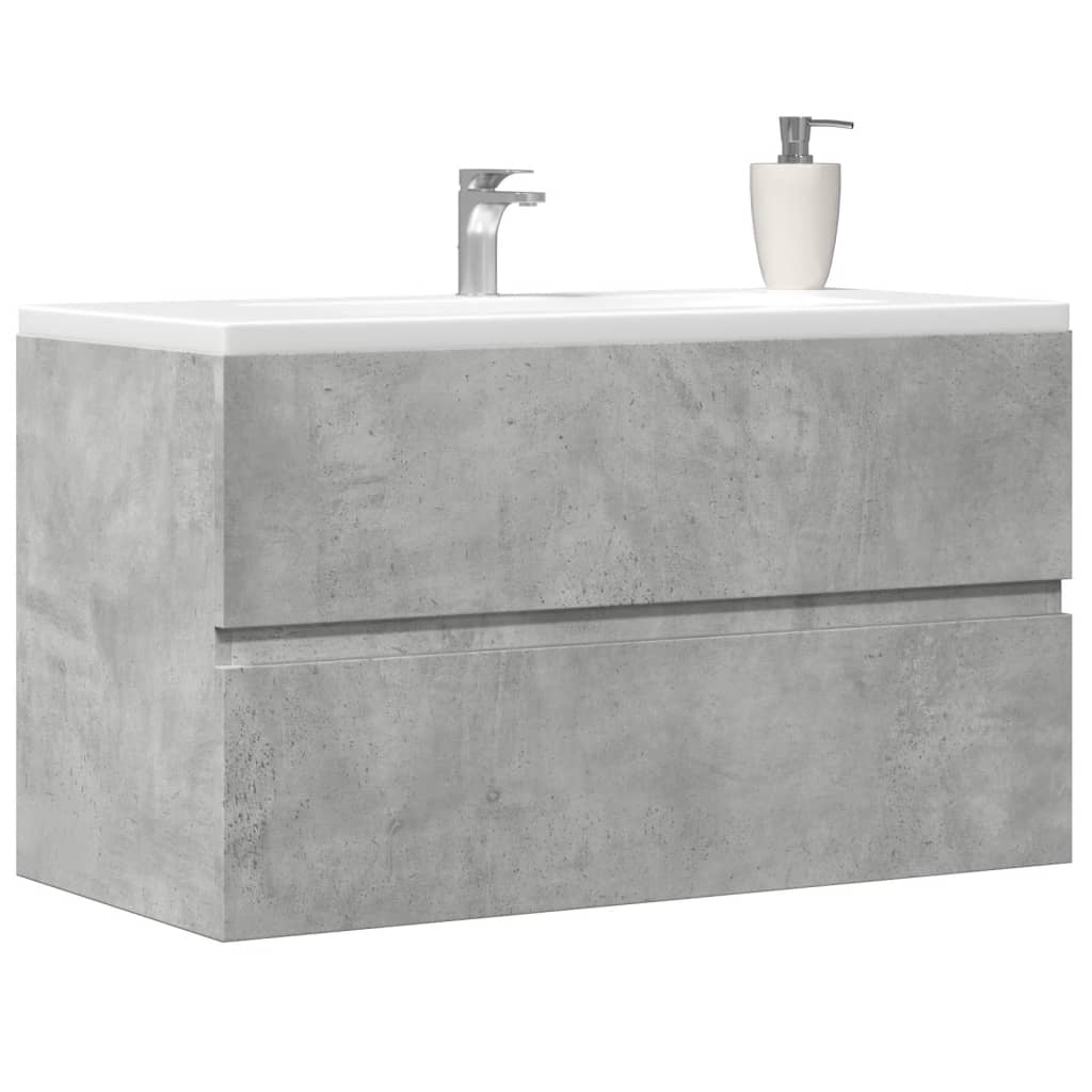 Sink Cabinet 80x38,5x45 cm Engineered Wood 80 x 38.5 x 45 cm Concrete grey