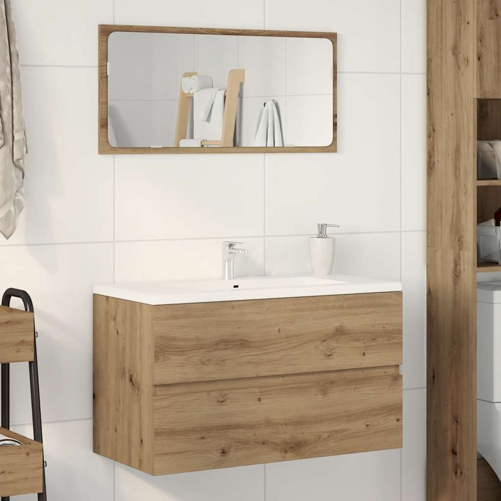 Sink Cabinet 90x38,5x45 cm Engineered Wood 90 x 38.5 x 45 cm Artisian oak