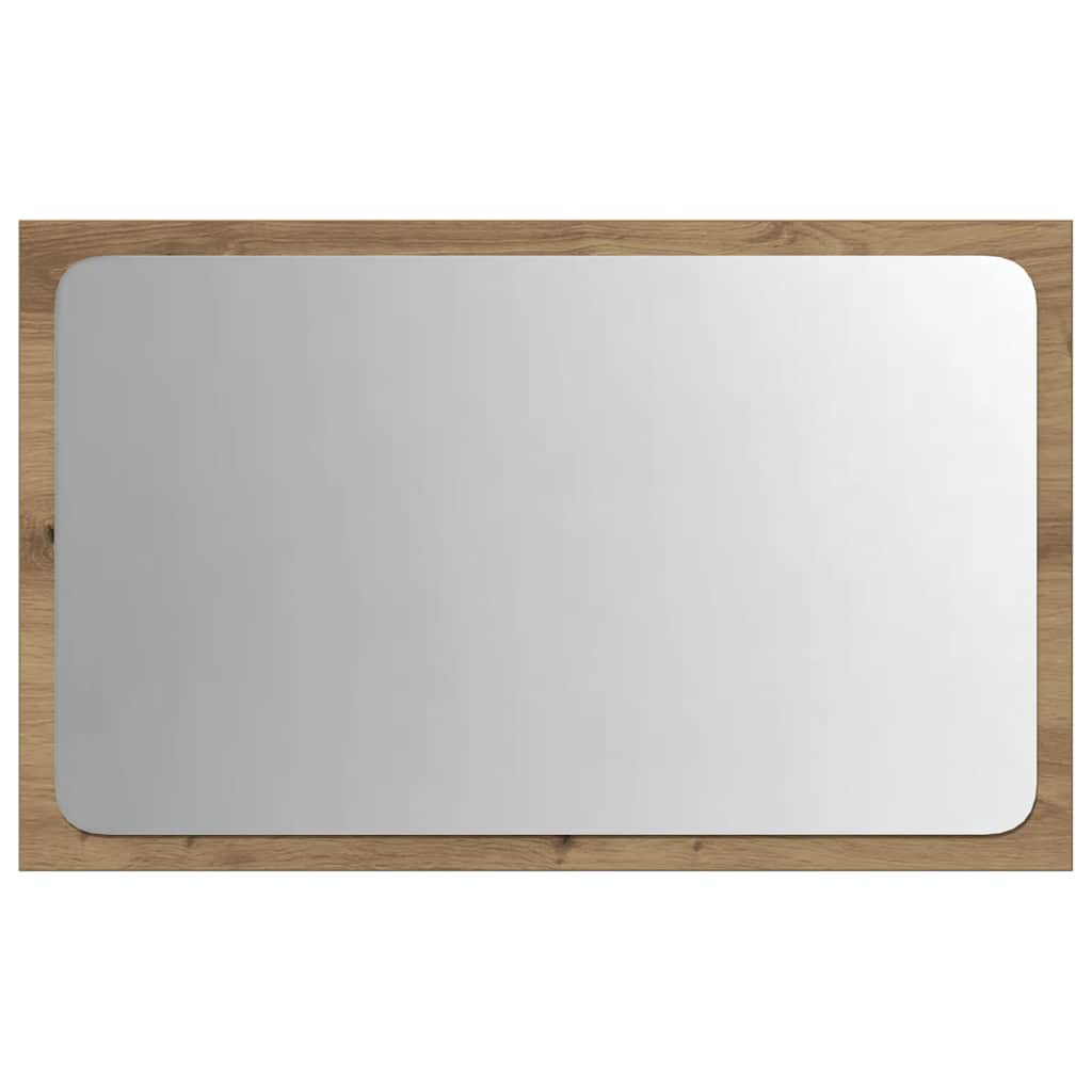 vidaXL Bathroom Mirror with LED Light Artisan Oak 60x8.5x38 cm 6