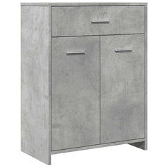 vidaXL Bathroom Cabinet Concrete Grey 60x33x80 cm Engineered Wood 2