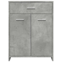 vidaXL Bathroom Cabinet Concrete Grey 60x33x80 cm Engineered Wood 4