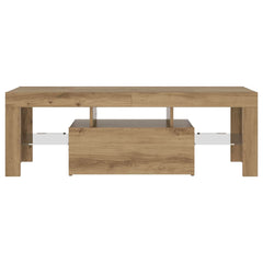 vidaXL TV Cabinet with LED Lights Artisan Oak 120x36.5x40 cm Engineered Wood 6