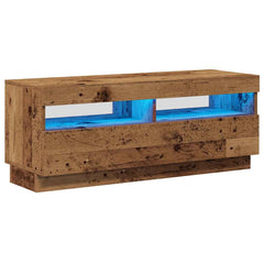 TV Cabinet with LED Lights 80x35x40 cm Old wood 100 cm