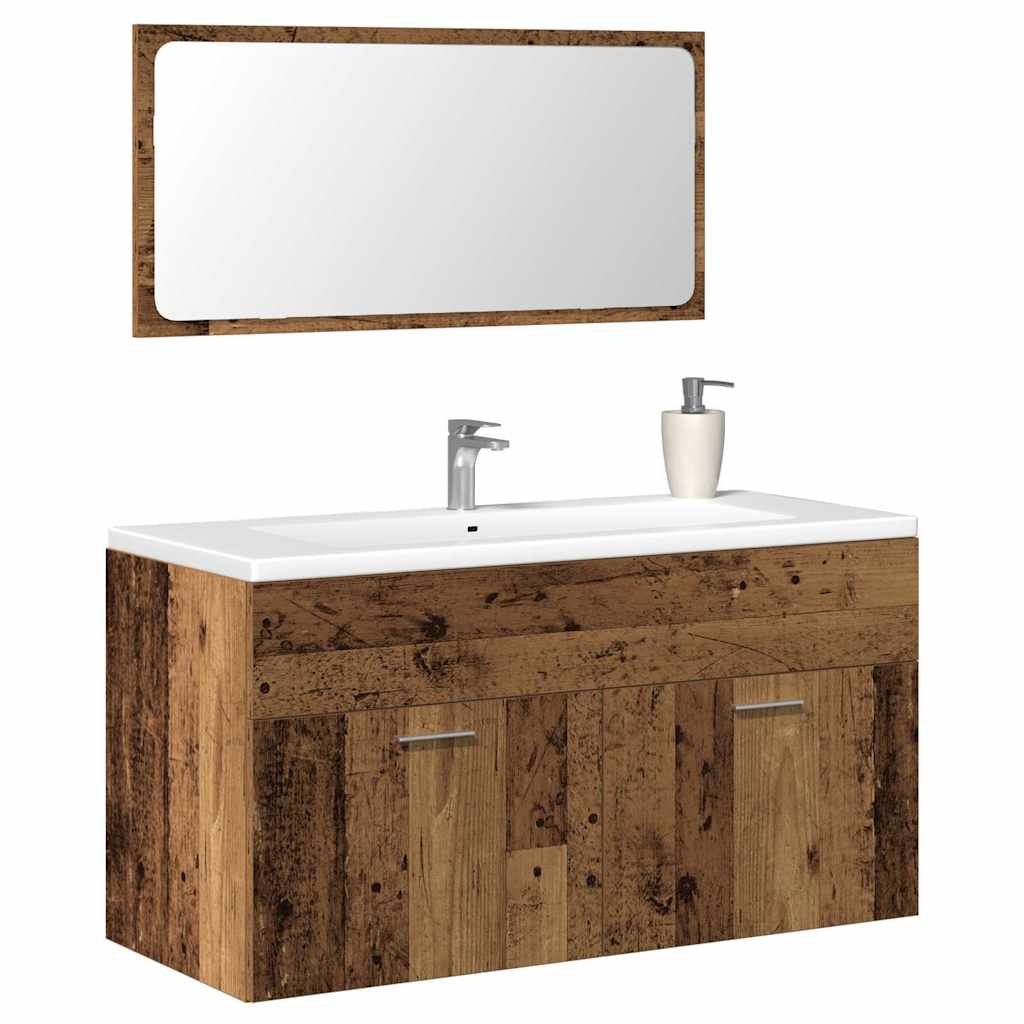 vidaXL 2 Piece Bathroom Furniture Set Engineered Wood