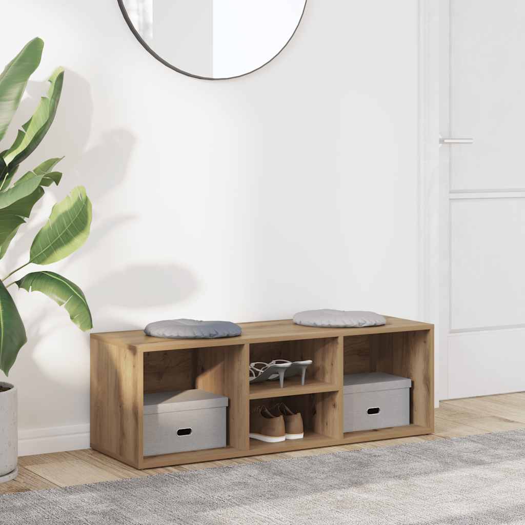vidaXL Shoe Storage Bench Artisan Oak 102x35x35 cm Engineered Wood 1