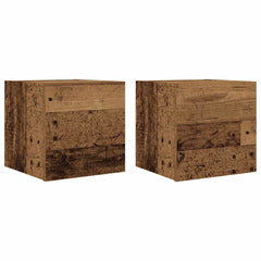 Wall-mounted TV Cabinet Set 30,5x30x30 cm 2 Old wood