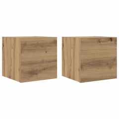 Wall-mounted TV Cabinet Set 30,5x30x30 cm 2 Artisan oak