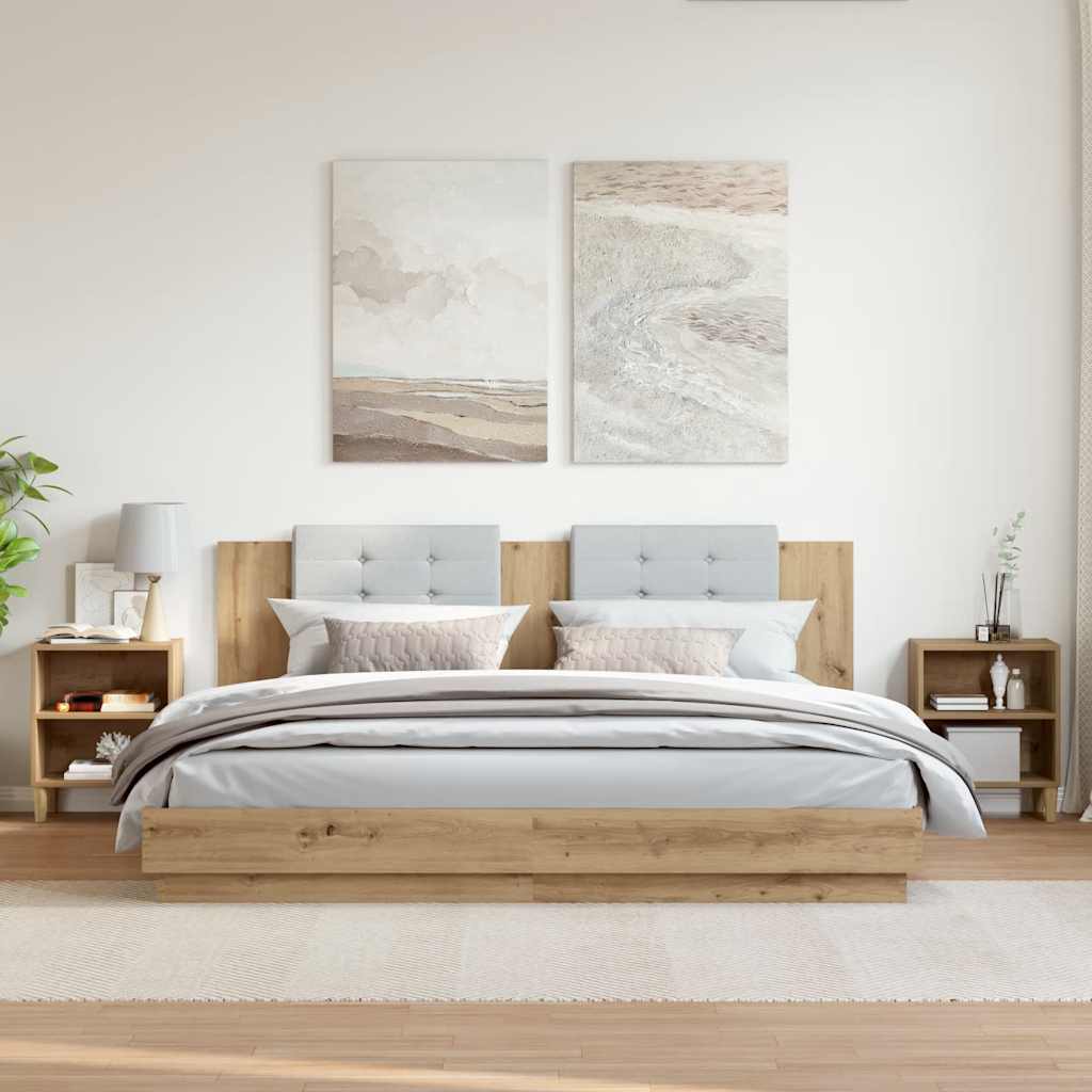 vidaXL Bedside Cabinets 2 pcs Artisan Oak 40x30x50 cm Engineered Wood 1