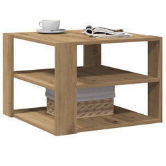 vidaXL Coffee Table Artisan Oak 58x58x40 cm Engineered Wood 3