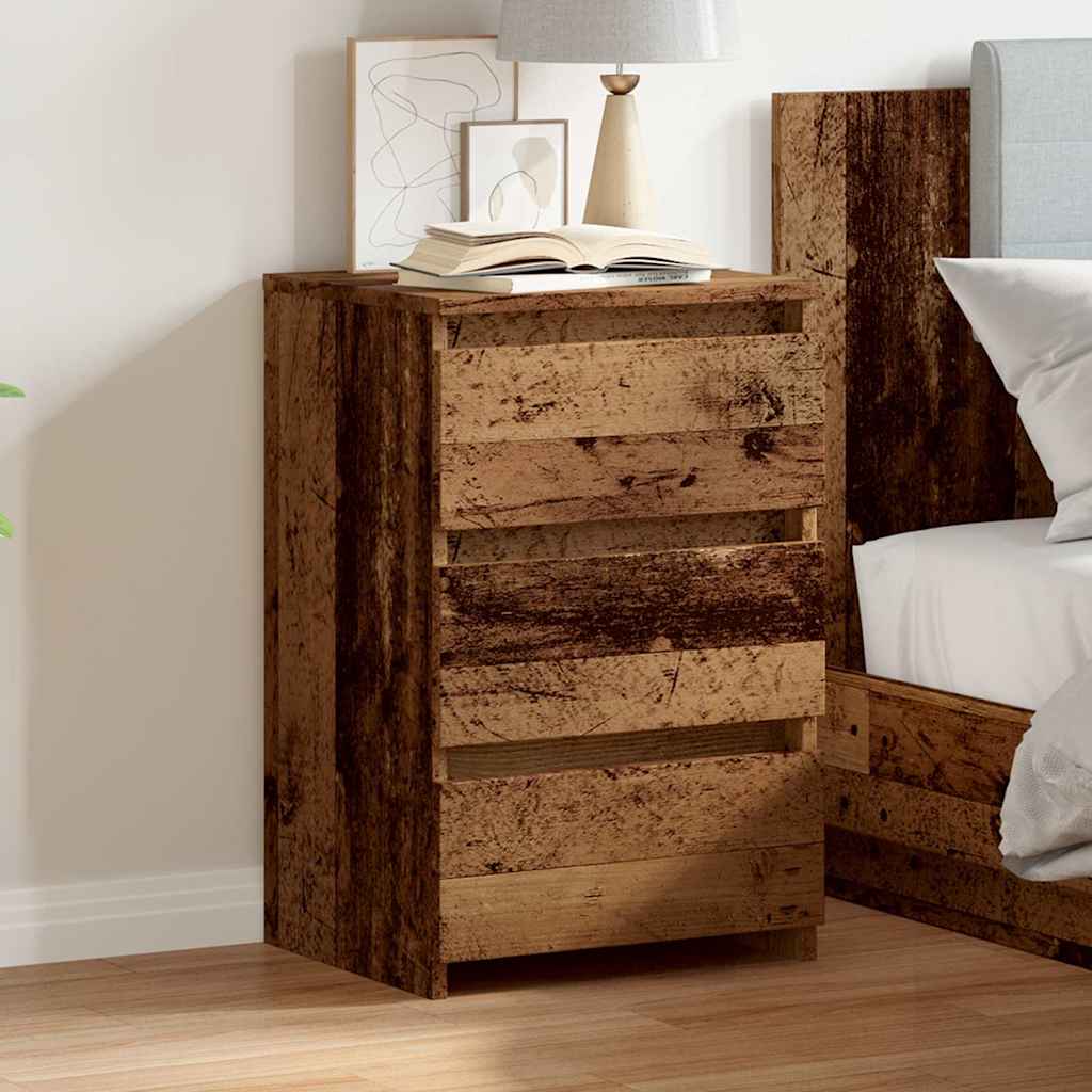 vidaXL Bedside Cabinet Old Wood 40x35x62,5 cm Engineered Wood 4