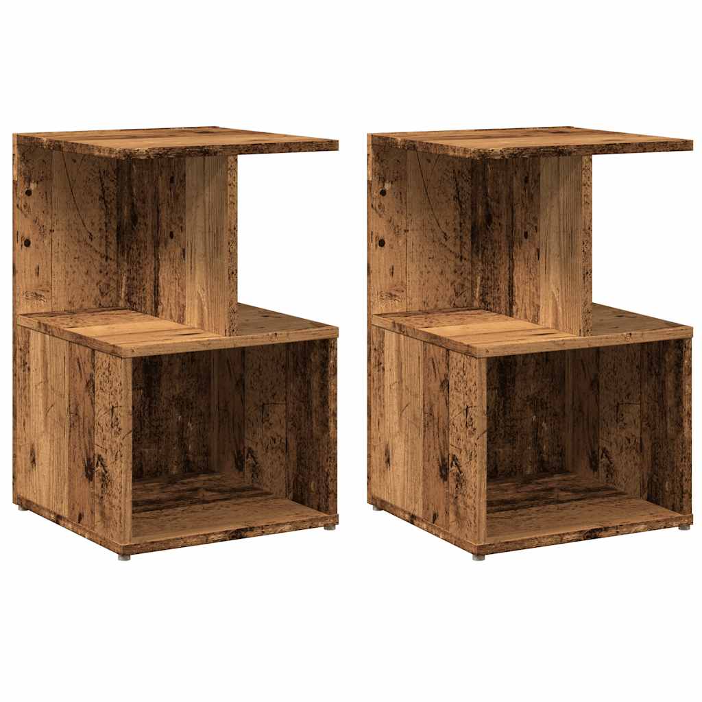 vidaXL Bedside Cabinets 2 pcs Old Wood 35x35x55 cm Engineered Wood 2