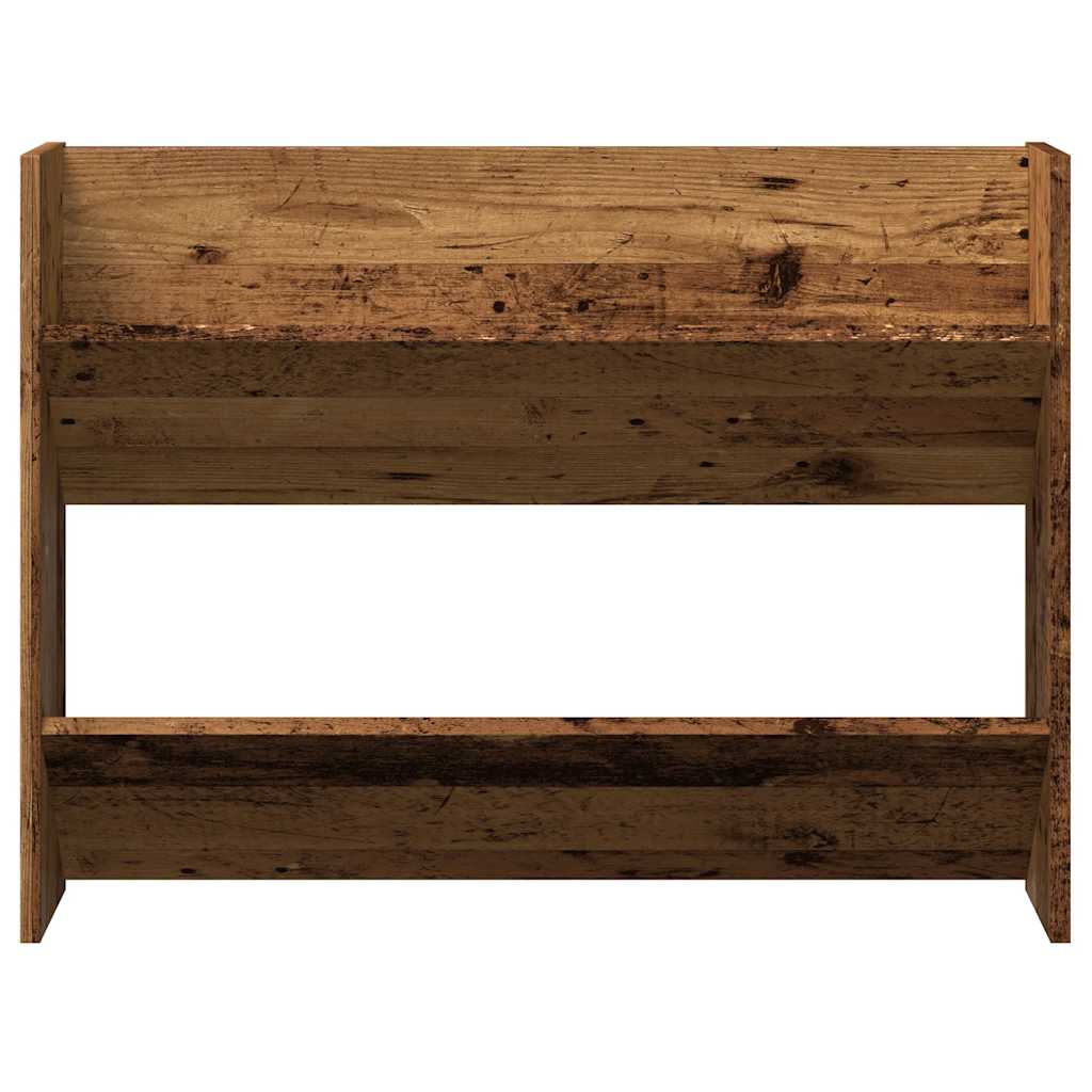 vidaXL Wall Shoe Cabinet Old Wood 80x18x60 cm Engineered Wood 4