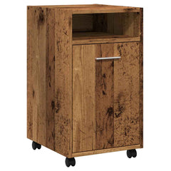 vidaXL Cabinet with Wheels Old Wood 33x38x60 cm Engineered Wood 2