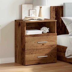 vidaXL Bedside Cabinet Old Wood 50x32x60cm Engineered Wood 3
