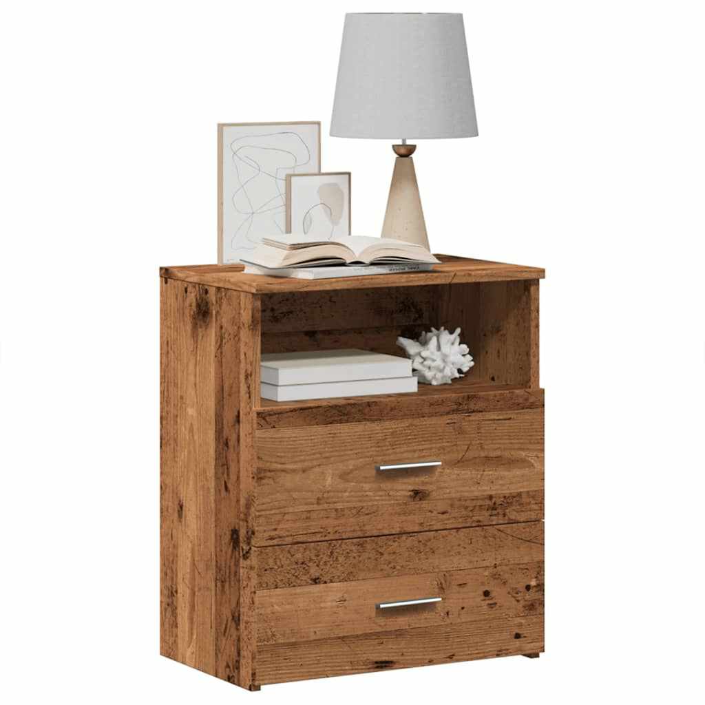 vidaXL Bedside Cabinet Old Wood 50x32x60cm Engineered Wood 1