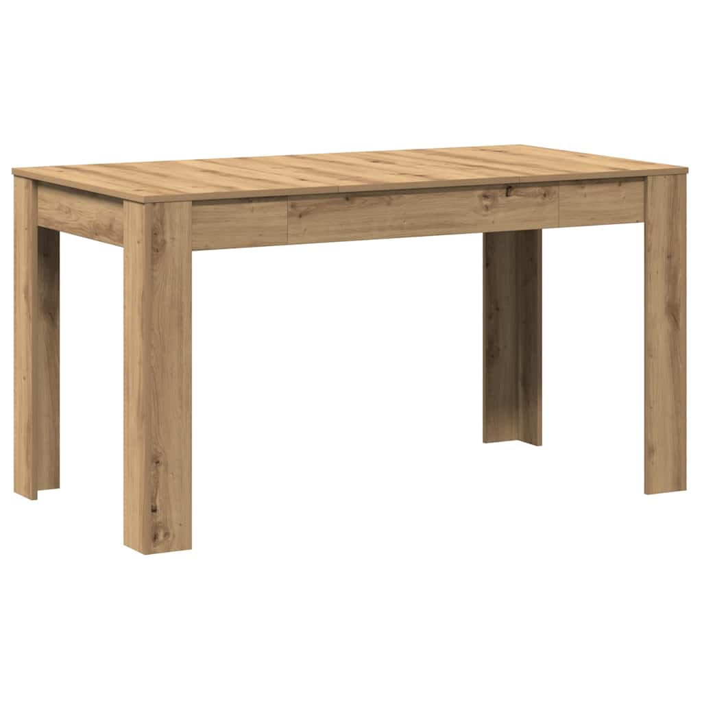 vidaXL Dining Table Artisan Oak 140x74.5x76 cm Engineered Wood 2